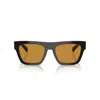 Prada 0pr C03s Rectangular Acetate Sunglasses In Orange