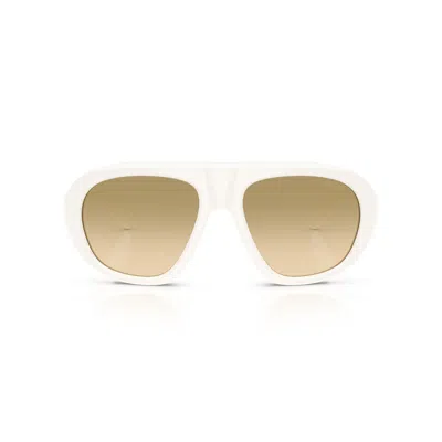 Prada 0pr C05s Oversized Acetate Sunglasses In White