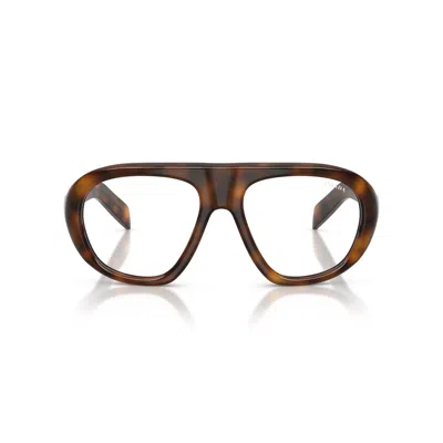 Prada Aviator-style Tortoiseshell Acetate Optical Glasses In Multi