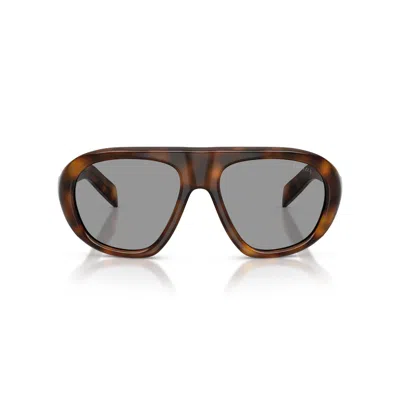 Prada 0pr C05s Oversized Tortoiseshell Aviator Sunglasses In Multi