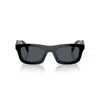 Prada Engraved Square-frame Sunglasses In Black