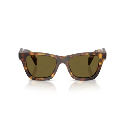 Prada 0pr C07s Square Frame Tortoiseshell Sunglasses In Pattern
