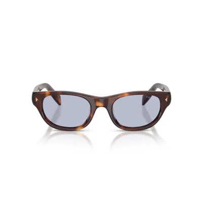 Prada 0pr C08s Rectangular Acetate Sunglasses In Metallic