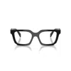 Prada 0pr C08v Rectangular Black Acetate Eyeglasses In Black