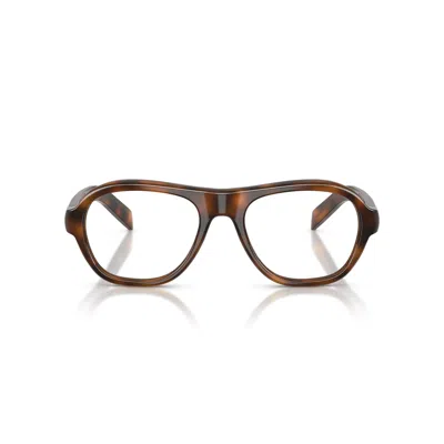 Prada 0pr C12v Aviator-inspired Tortoiseshell Acetate  Eyeglasses In Brown