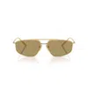 Prada Womens Gold Pr C51s Pillow-frame Metal Sunglasses In Gold