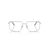 Prada 0pr C52v Rectangular Silver Metal Frame Eyeglasses In Gold
