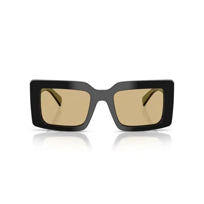 Prada 0pr D01s Oversized Rectangular Sunglasses In Black