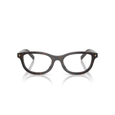Prada 0pr D01vu Classic Rectangular Tortoiseshell Acetate Eyeglasses In Pattern