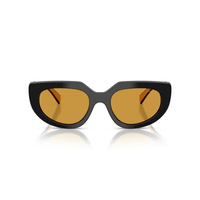 Prada 0pr D02s Cat-eye Sunglasses In Brown