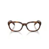 Prada 0pr D03vu Classic Rectangular Tortoiseshell Eyeglasses In Brown