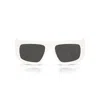 Prada 0pr D04su Acetate Rectangular Sunglasses In White