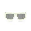 Prada 0pr D04su Matte Acetate Rectangular Sunglasses In Green