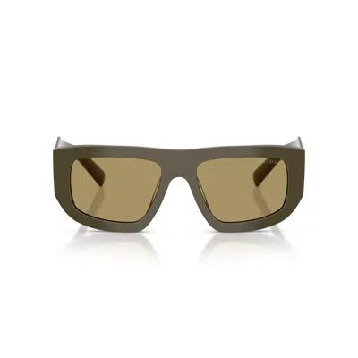 PRADA 0PR D04SU OVERSIZED RECTANGULAR ACETATE SUNGLASSES