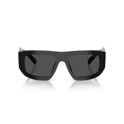 Prada 0pr D04su Oversized Rectangular Frame Sunglasses In Black