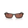 Prada 0pr D05s Rectangular Acetate Sunglasses In Brown