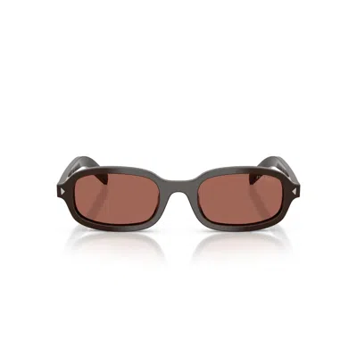 Prada 0pr D06s Rectangular Acetate Sunglasses In Black