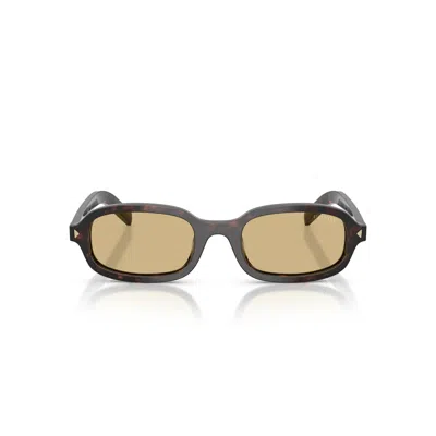 PRADA 0PR D06S RECTANGULAR TORTOISESHELL SUNGLASSES