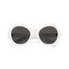 Prada 0pr D08su Oversized Round Frame Sunglasses In White