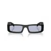 Prada 0pr D09sd Matte Black Rectangular Frame Sunglasses In Multi