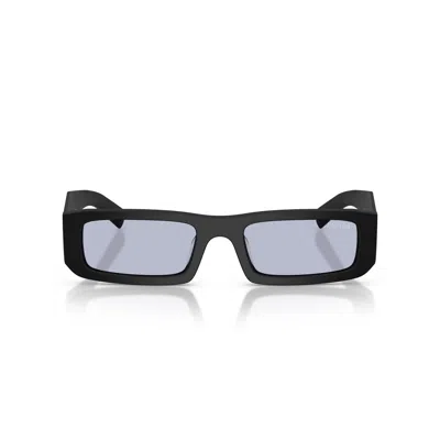 Prada 0pr D09sd Matte Black Rectangular Frame Sunglasses In Multi