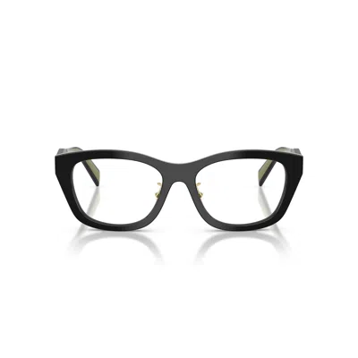 Prada 0pr D11vd Angular Cat-eye Eyeglasses In Black