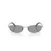 Prada 0pr D51s Rectangular Frame Sunglasses In Gray