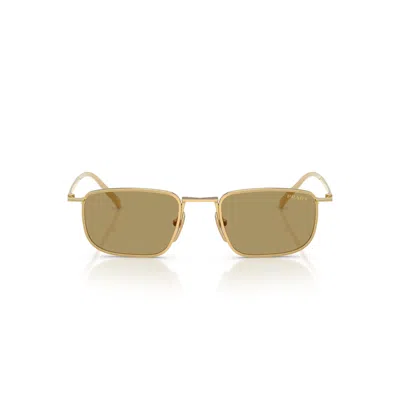 Prada 0pr D52s Rectangular Gold Metal Frame Sunglasses