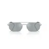 Prada 0pr D53s Rectangular Metal Frame Sunglasses In Metallic