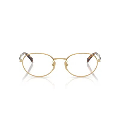 Prada 0pr D53vd Oval Eyeglasses In Gold