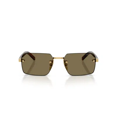PRADA 0PR D55S RECTANGULAR RIMLESS SUNGLASSES