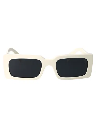 Prada 0pr Talcum White Acetate Rectangle Sunglasses