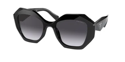 Pre-owned Prada 0pr16ws 1ab5d1 Black/gradient Gray Lens In Brown
