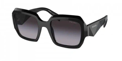 Pre-owned Prada 0pr28zs 16k90a Black/grey Gradient Lens