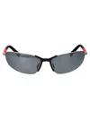 Prada Linea Rossa Gunmetal Metal Sunglasses In Gray