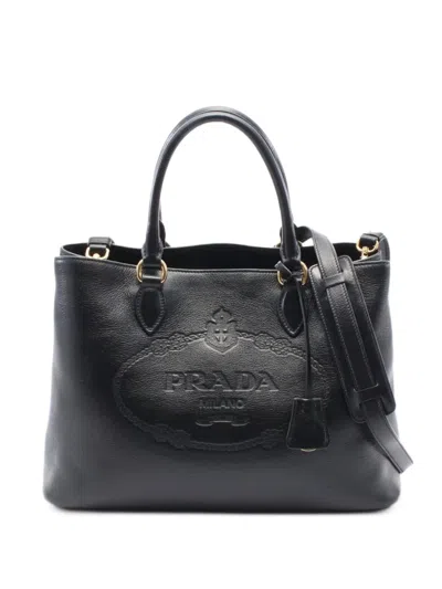 Pre-owned Prada 10's Logo-embossed Tote Bag
