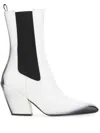 Prada White Leather Ankle Boots In White