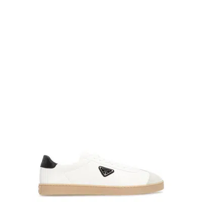 Prada Leather Sneakers In White