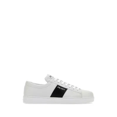 Prada Cloudbust Thunder Sneaker Aus Strickgewebe In White