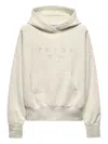 Prada Womens Neutral Brand-print Relaxed-fit Cotton-jersey Hoody Xs
