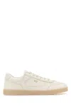 Prada White Leather Sneakers In White