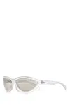 Prada Transparent Runaway Sunglasses In Gray