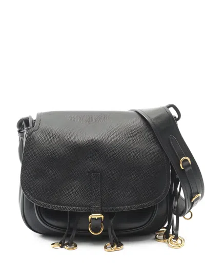 Pre-owned Prada 10s Corsaire Shoulder Bag In Black