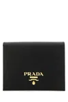 Prada 11 Cm Leather Mini Wallet In Black