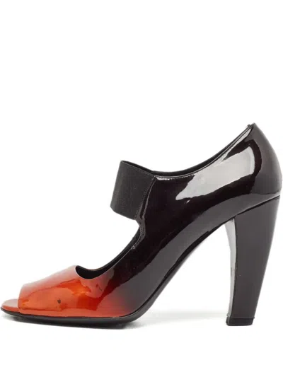 Pre-owned Prada 110mm Leather Peep Toe Pumps