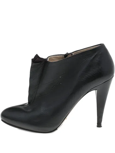 Pre-owned Prada 110mm Leather Ruched Boots