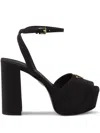 Prada Black Suede Heels