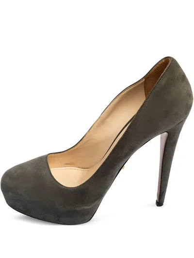 Pre-owned Prada 120mm Suede Platform Pumps