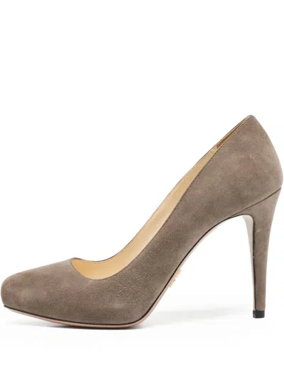 Pre-owned Prada 120mm Suede Pointed-toe Pumps