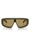 Prada 124mm Oversize Irregular Sunglasses In Metallic